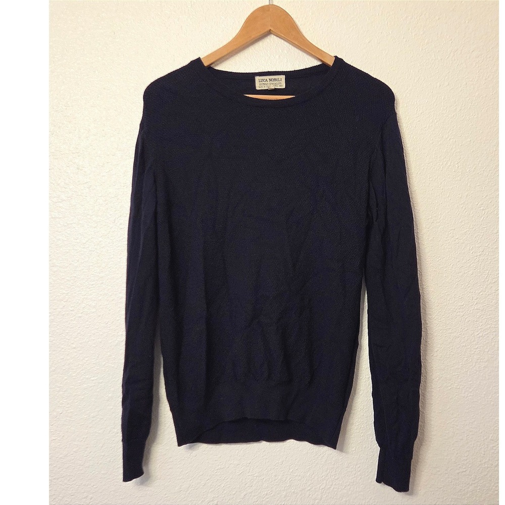Luca Nobili‎ 100% Merino Wool Sweater Made in Italy Quiet Luxury Knit S